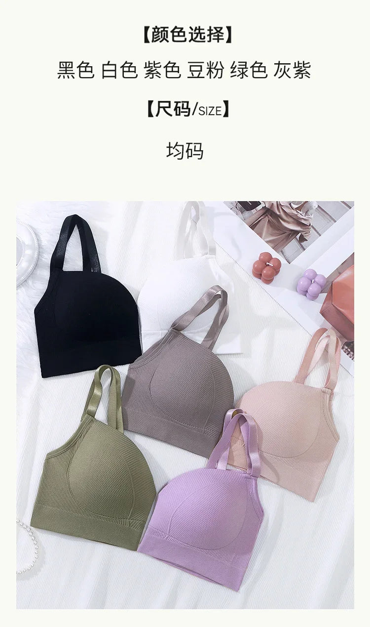 Sexy Women Bra Panties Set G-String Sports Bra Crop Top Seamless Underwear Fitness Bra Top Thongs Female Lingerie Set Intimates