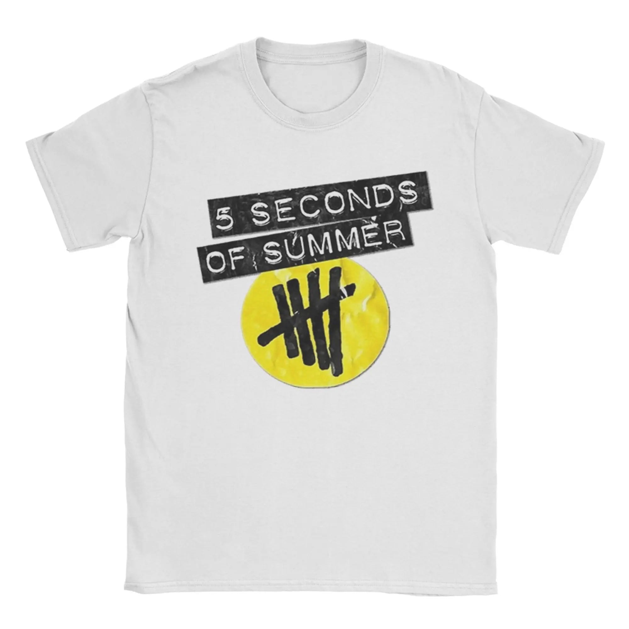 5 Seconds of Summer 5SOS Men's T Shirts  Fashion Tees Short Sleeve Crewneck T-Shirt Pure Cotton Gift Tops