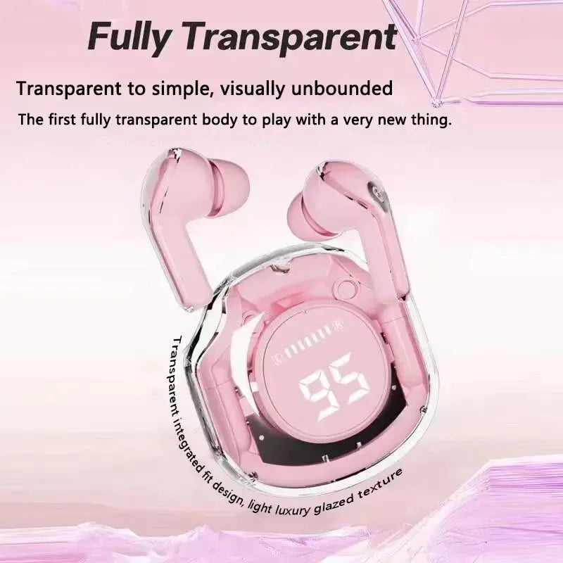 Wireless Bluetooth Earphones Noise Reduction Bluetooth Headphone  Headset Transparent Shell Waterproof Gaming Earphones
