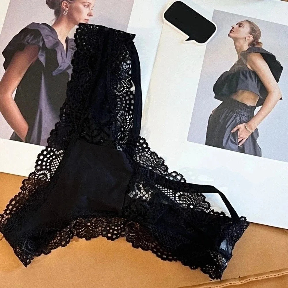Lingerie Hollow Underwear Women Low Waist Breathable Lady Panties Seamless Briefs Lace Thong Girl Lady