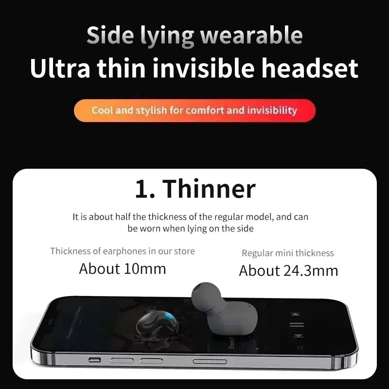 Bluetooth Wireless Headphones Earbuds Ear Hooks Bluetooth Earphones Bass Noise Reduction Earbuds HiFi Stereo Headsets