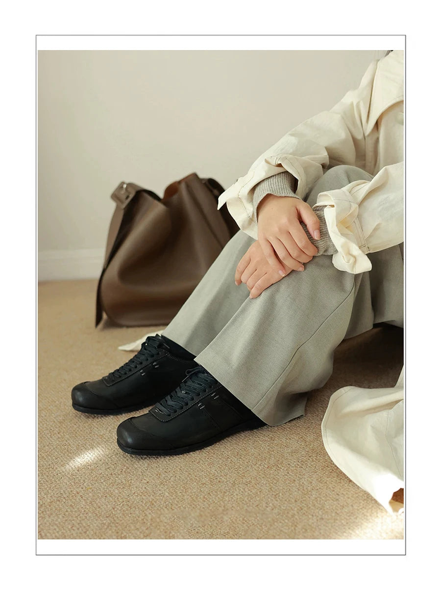 New high-end black training shoes men's casual shoes minimalist handmade horsehide suede boxing shoes trendy