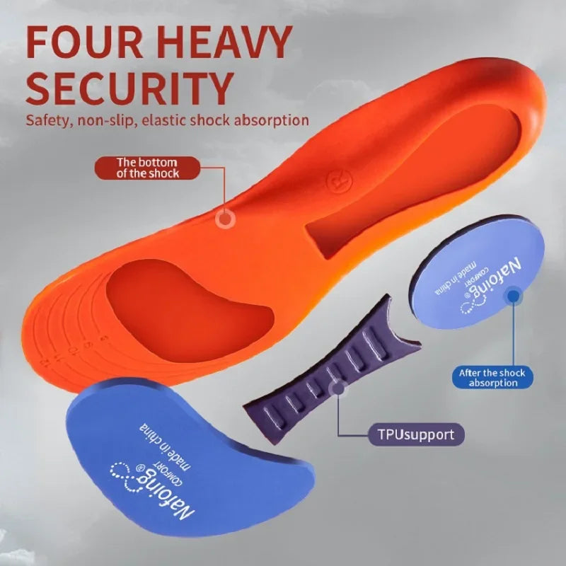 Orthopedic Insoles for Feet Sport Shock-absorbing Insole for Shoes Arch Support Plantar Fasciitis Templates Pads Men Women Sole
