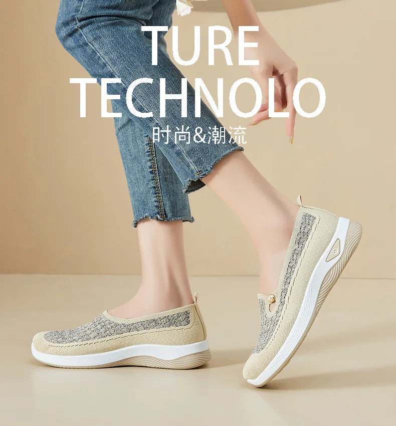 Shoes for women 2026 Spring Autumn hot casual shoes with soft soles lightweight single shoe for women breathable mother shoes