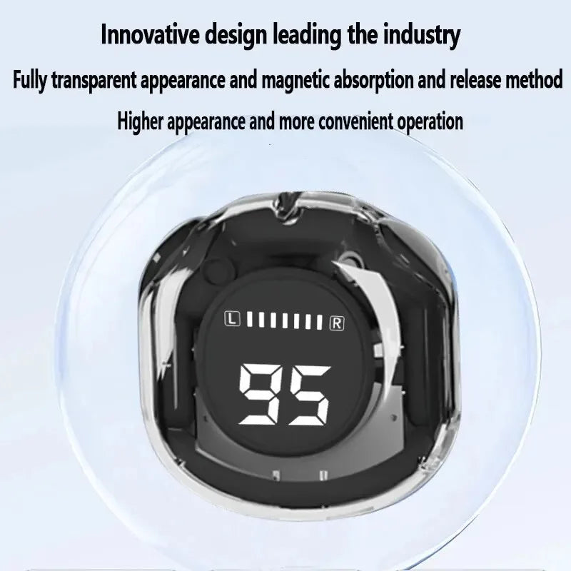 Wireless Bluetooth Earphones Noise Reduction Bluetooth Headphone  Headset Transparent Shell Waterproof Gaming Earphones