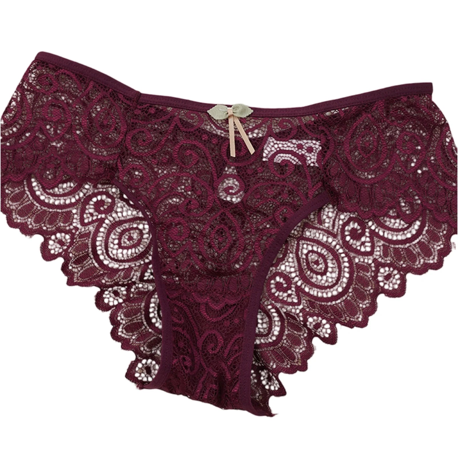 Lingerie Sexy Underwear Lace Panties Female Water Drop Sexy Mid-waist Underwear Exquisite Crotchless Shorts Solid Lingerie