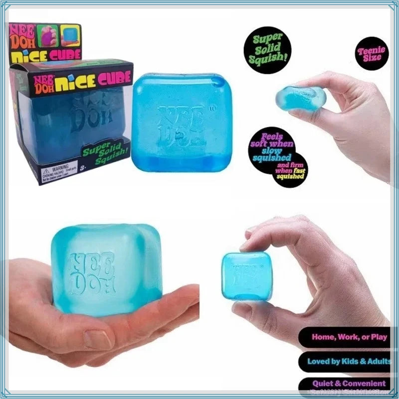 Needoh Nice Cube Sensory Stress Relief Toy Anti-Anxiety Focus Fidget Cube Squeeze Desk Toy for Adults  Children