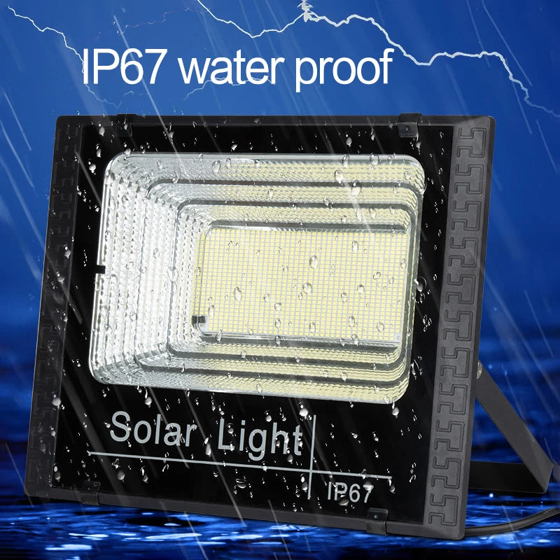 Solar Flood Lights LED Solar Powered Spotlight 50w 100w 200w 300w 500w Outdoor Waterproof Reflector Solar With Remote Control