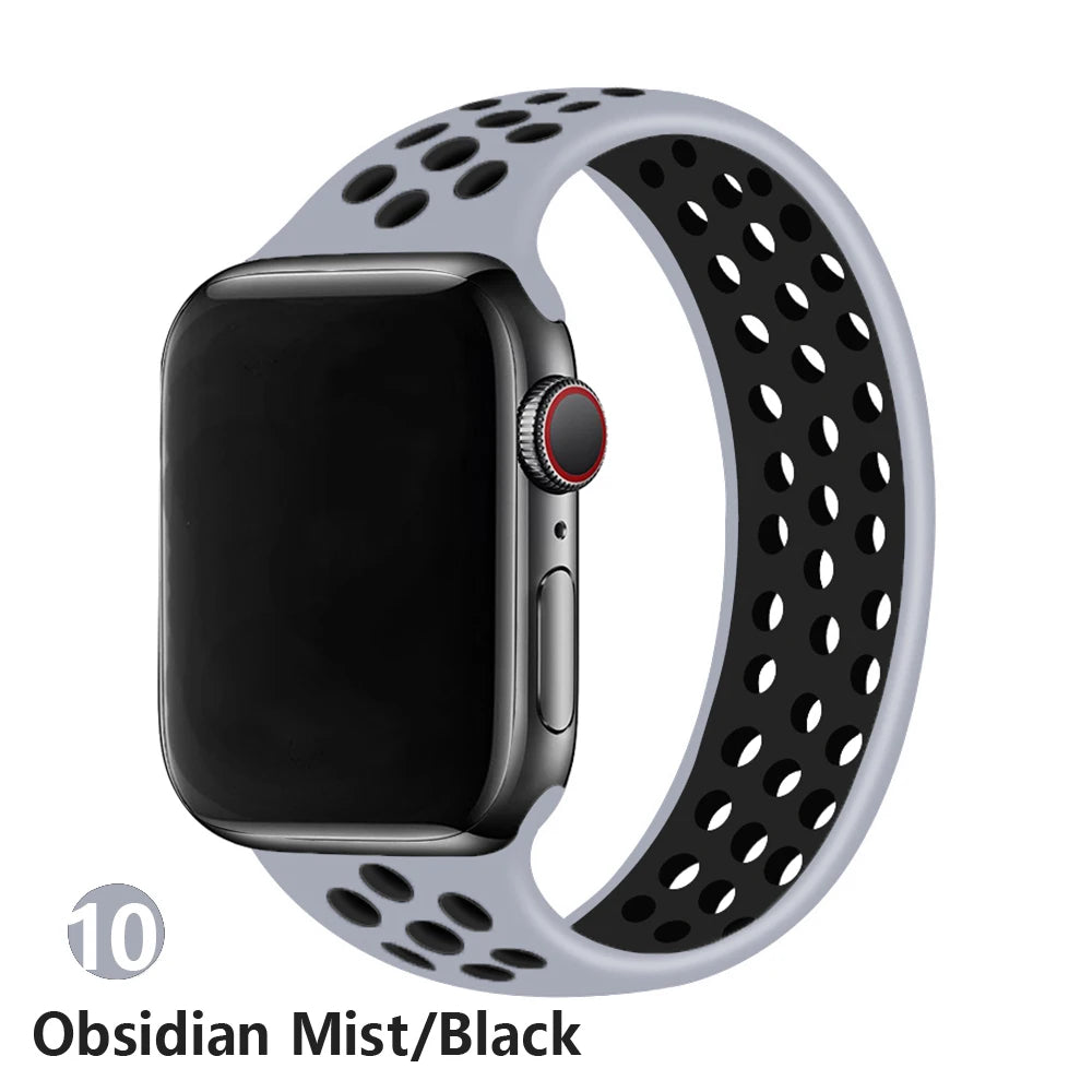 Solo Loop for Apple Watch band 44mm 40mm 45mm 41mm 49mm 46mm 42mm Silicone bracelet iWatch Series SE 6 7 8 ultra 2 3 10 11 strap