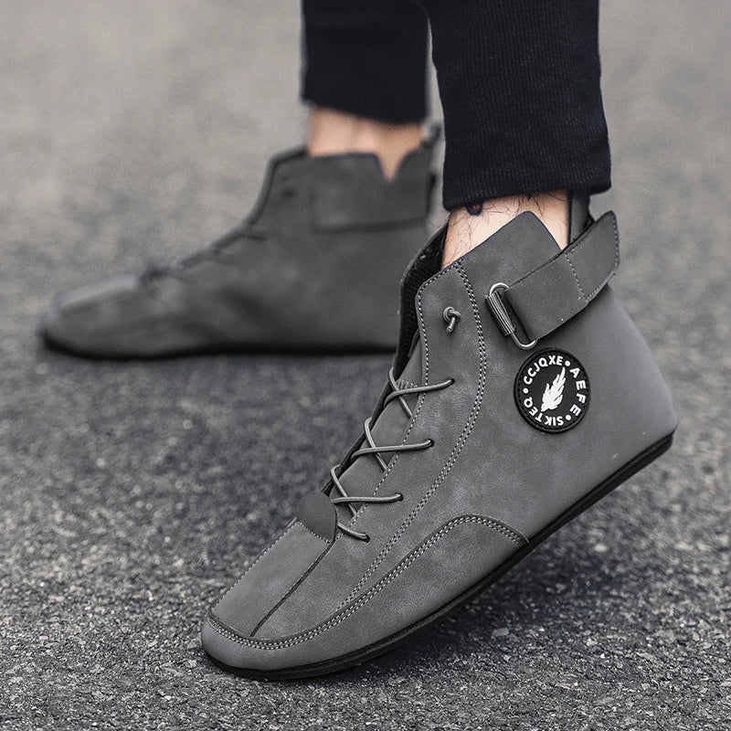 Men's Shoes Non Slip Walking Flats Comfortable Thin Bottom Lace Up Casual Shoes for Men Work Office Driving Shoes Men Footwear