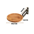 Folding Wall Table For Bed Retractable Wall-Mounted Desk Small Round Desk Wall Mounted tray Rotatable Bedside Storage Holder
