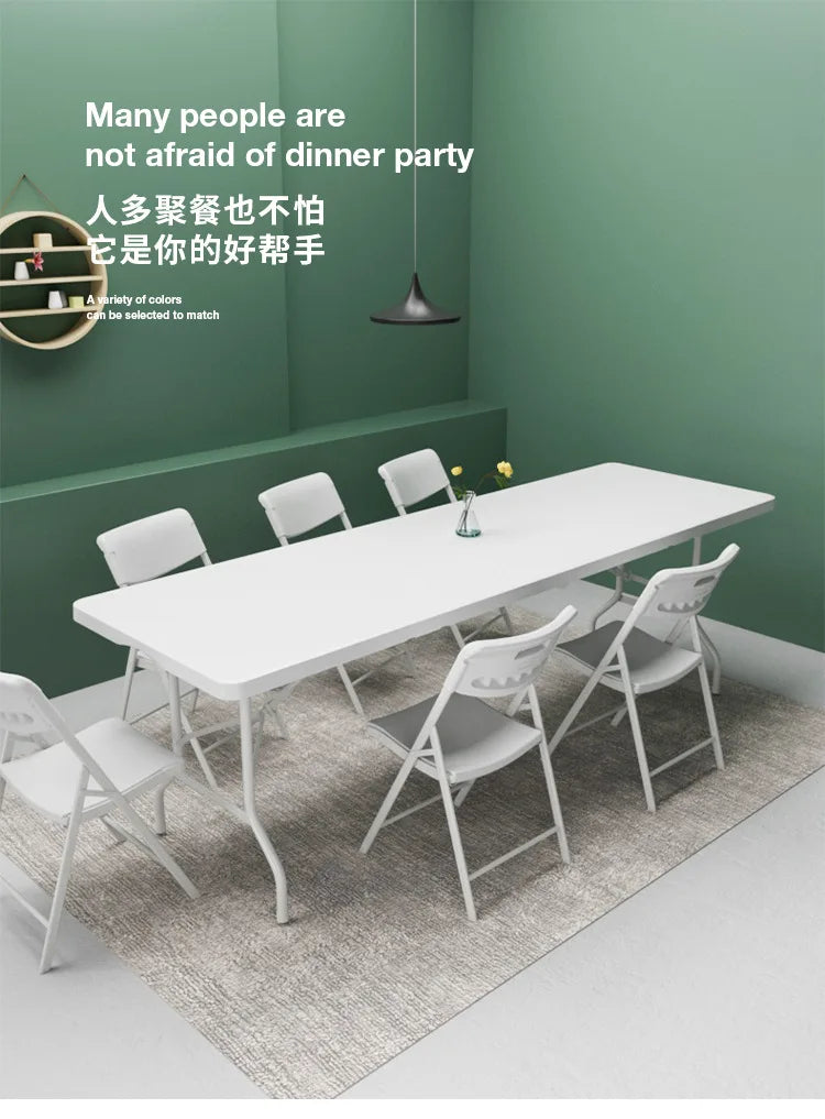 Outdoor Folding Table Night Camping Picnic Party Office Foldable Plastic Computer Table Household Dining Table Children's Desk