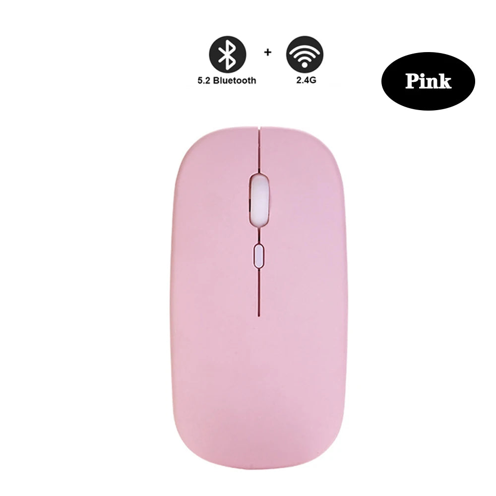 Bluetooth Mouse for Laptop/MacBook/iPad/Android PC,Rechargable Quiet Slim Wireless Mice Compatible with Windows/Linux/Tablet