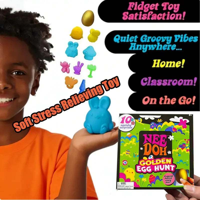 Needoh Golden Egg Treasure Hunt Blind Box Needoh Fidget Toys Anti-stress Sensory Squeeze surprises Toy gifts For Kids Adults