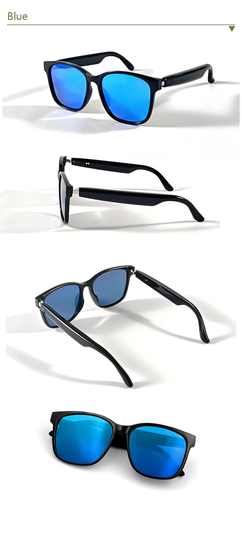 LIGE Bluetooth Inteligente Glasses Life Waterproof Smart Glasses Anti-blue Glasses Anti-ultraviolet Sunglasses for Android iOS