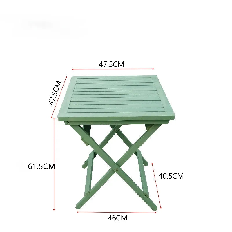 Solid Wood Folding Tea Table Minimalist Design for Home Or Outdoor Use with Smooth Rounded Corners And Premium Hardware
