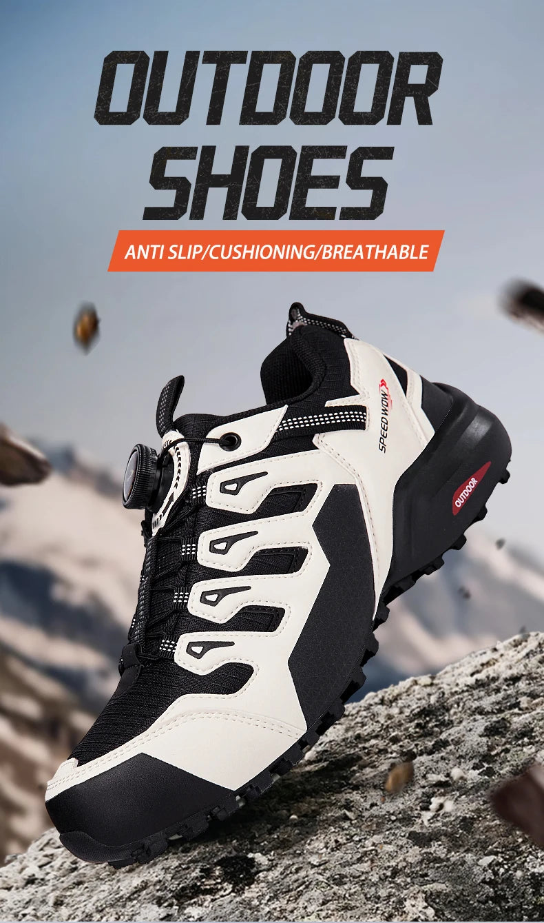 Men's Hiking Shoes Suede Leather Outdoor Shoes Wear-resistant Men Trekking Walking Hunting Tactical Sneakers