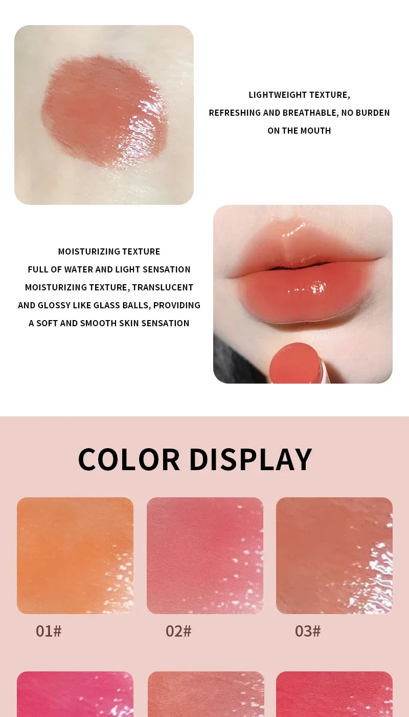 Non Transfer Lip Gloss Waterproof Long Lasting, High Shine Mirror Finish, Velvety Moisturizing Lip Stain, Natural Look Vegan Mak
