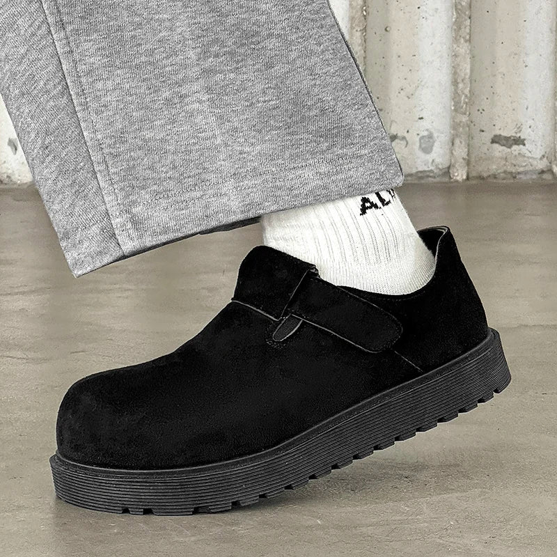 Spring and Autumn Men's Derby Shoes‌ – New Design, Height-Increasing, Stylish, Comfortable for Walking, Casual Flat-Toe Loafers