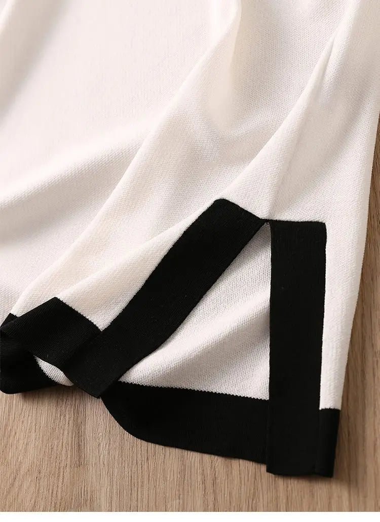 Summer Dresses Ladies 2023 Luxury Designer Rose Embroidery Split T shirt Long Ice Silk Straight Maternity Dress Women's Clothing