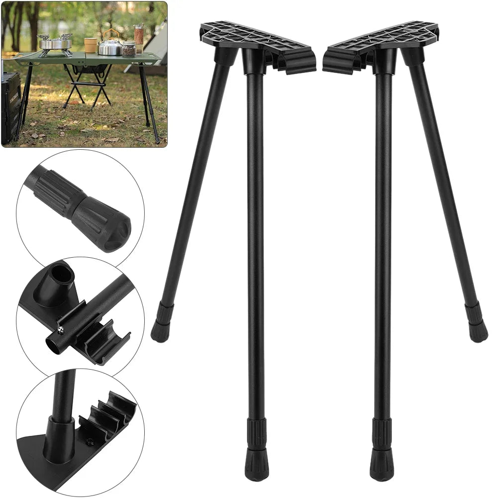 Folding Workbench Legs Metal Foldable Furniture Legs Adjustable Height Coffee Table Legs DIY Camping Equipment Outdoor Travel