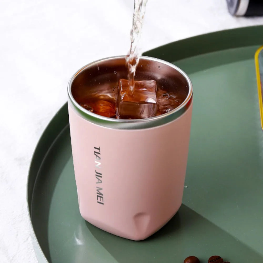 Drinkware 300ML Thermal Coffee Mug with Lid 304 Stainless Steel Vacuum Flask Leak-Proof Double Layer Insulated Tumbler Gift