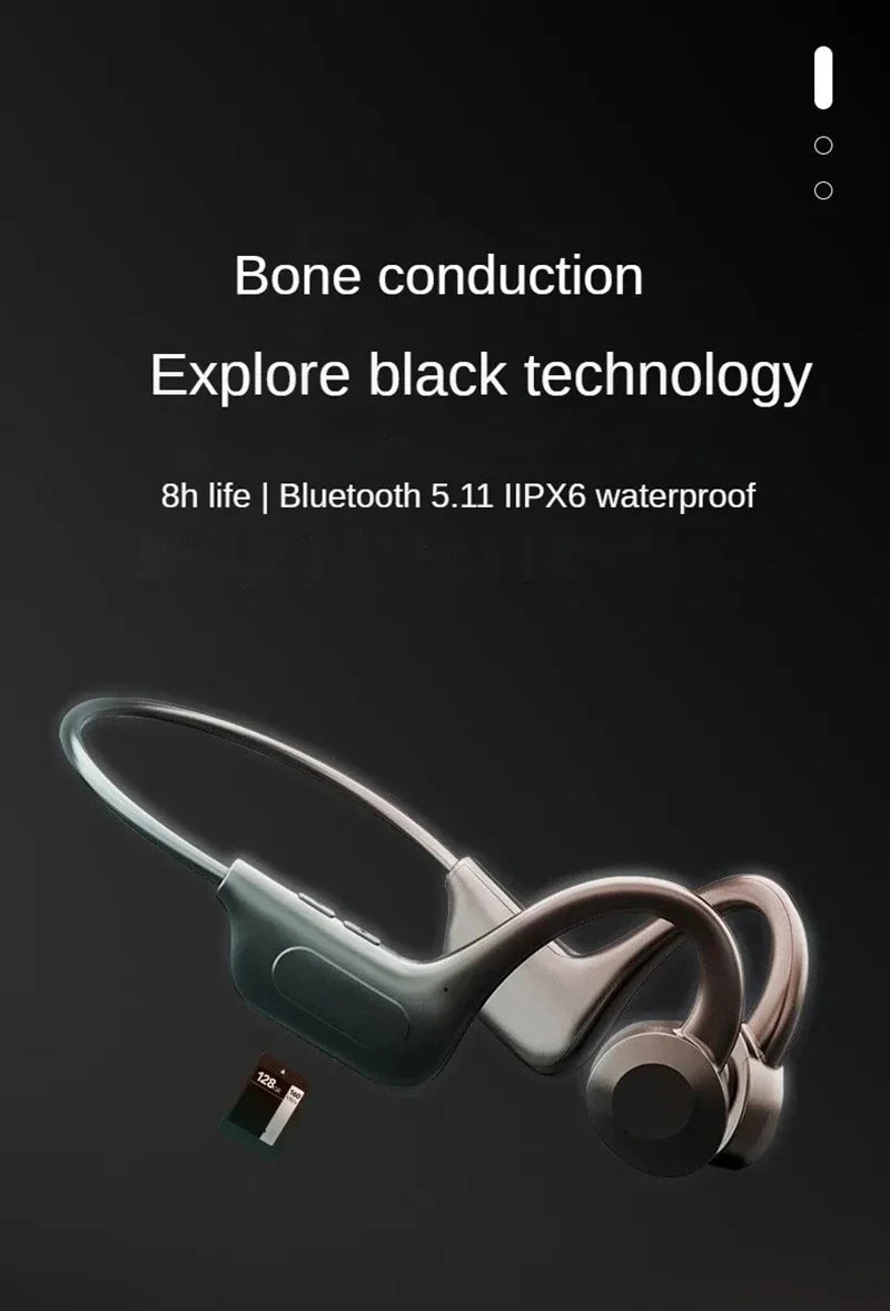 Bluetooth Bone Conduction Bluetooth Earphones Air Conduction Earphones Card Insertable Sports Waterproof Sweat Proof