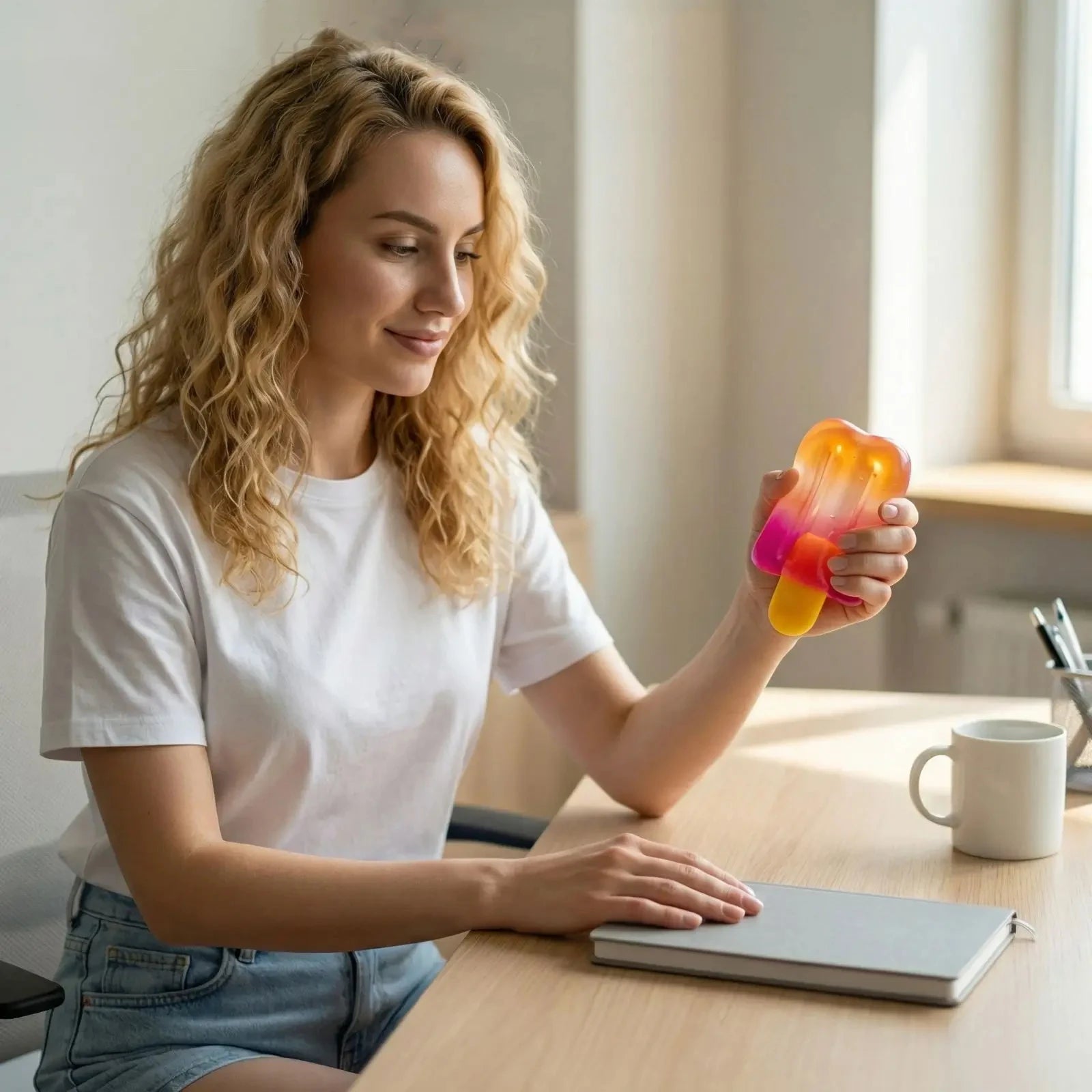 The Popular Needoh Popsicle With a Gradient Pressure Reducing Squeeze Ball Is An Adult Office Release Tool，Can reduce stress