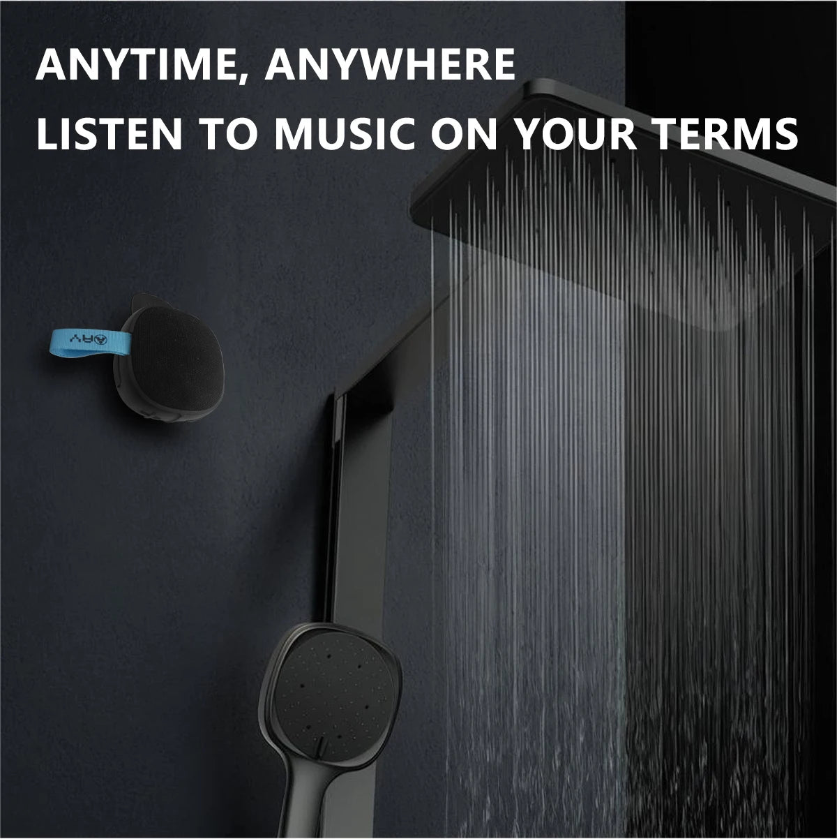 Bluetooth bathroom speaker, portable small speaker, IPX-4 waterproof speaker, suitable for bathroom parties and outdoor travel