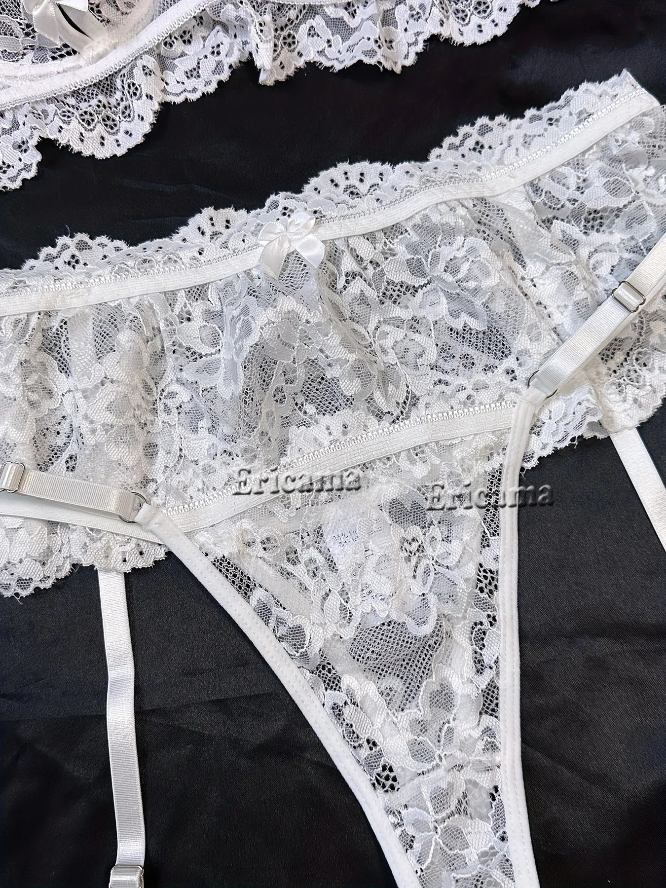 Lingerie Set Transparent Bra Set Hot Erotic Sexy Costumes Solid Color Underwear Seamless Bra Thong Garters Sexy Lingerie Sets