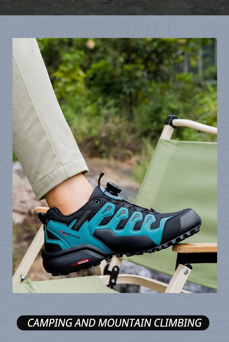 Men's Hiking Shoes Suede Leather Outdoor Shoes Wear-resistant Men Trekking Walking Hunting Tactical Sneakers