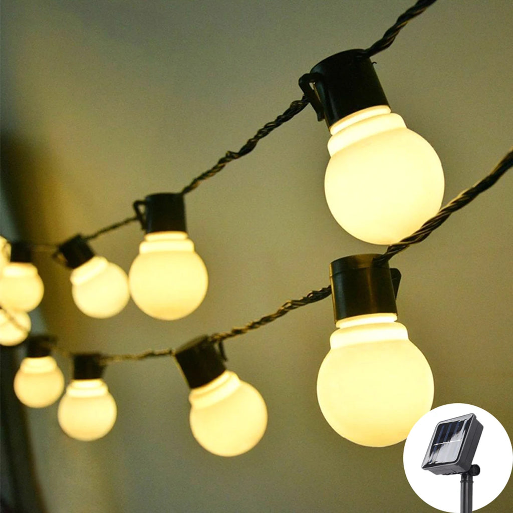 Solar Lights String Globe Bulbs Outdoor Solar String Lamps For Garden Terrace Party Camping Christmas Street Decoration