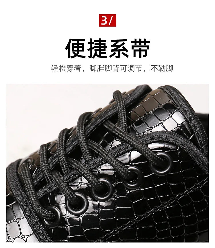 Men Modern Dance Shoes Man Outdoor Dance Leather Latin Jazz Shoes Indoor Suede Sole 2.5CM Heels Ballroom Waltz Shoes Stage Wear