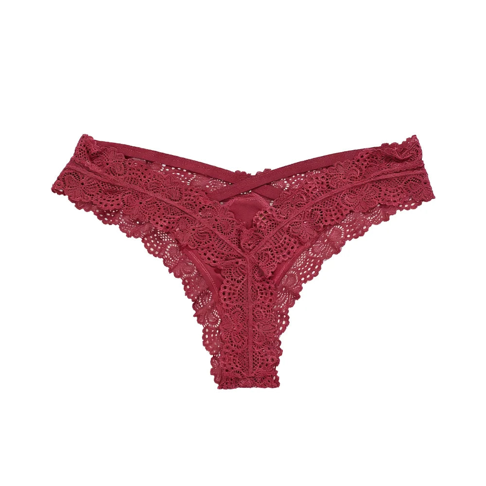 Lingerie Hollow Underwear Women Low Waist Breathable Lady Panties Seamless Briefs Lace Thong Girl Lady