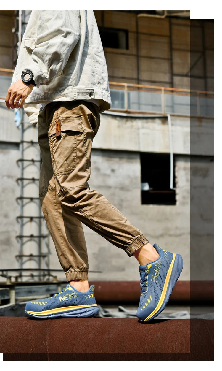 Men's Industrial Safety Shoes Anti-Slip Wear-Resistant Steel Toe Cap Protective Work Sneakers Breathable Comfortable for Constru