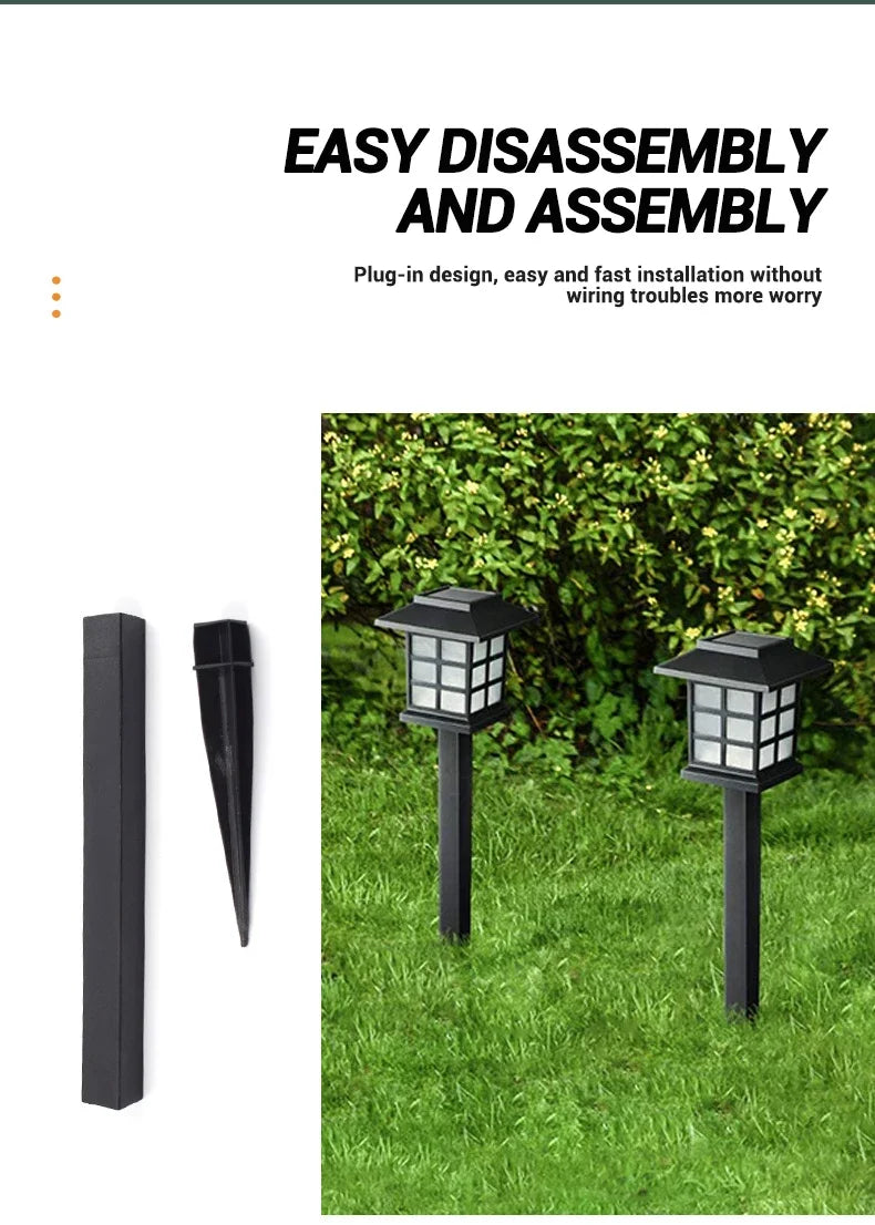 Outdoor Solar Lights Garden Lights Solar Powered Lamp Lantern Waterproof Landscape Lighting Pathway Yard Lawn Garden Decoration