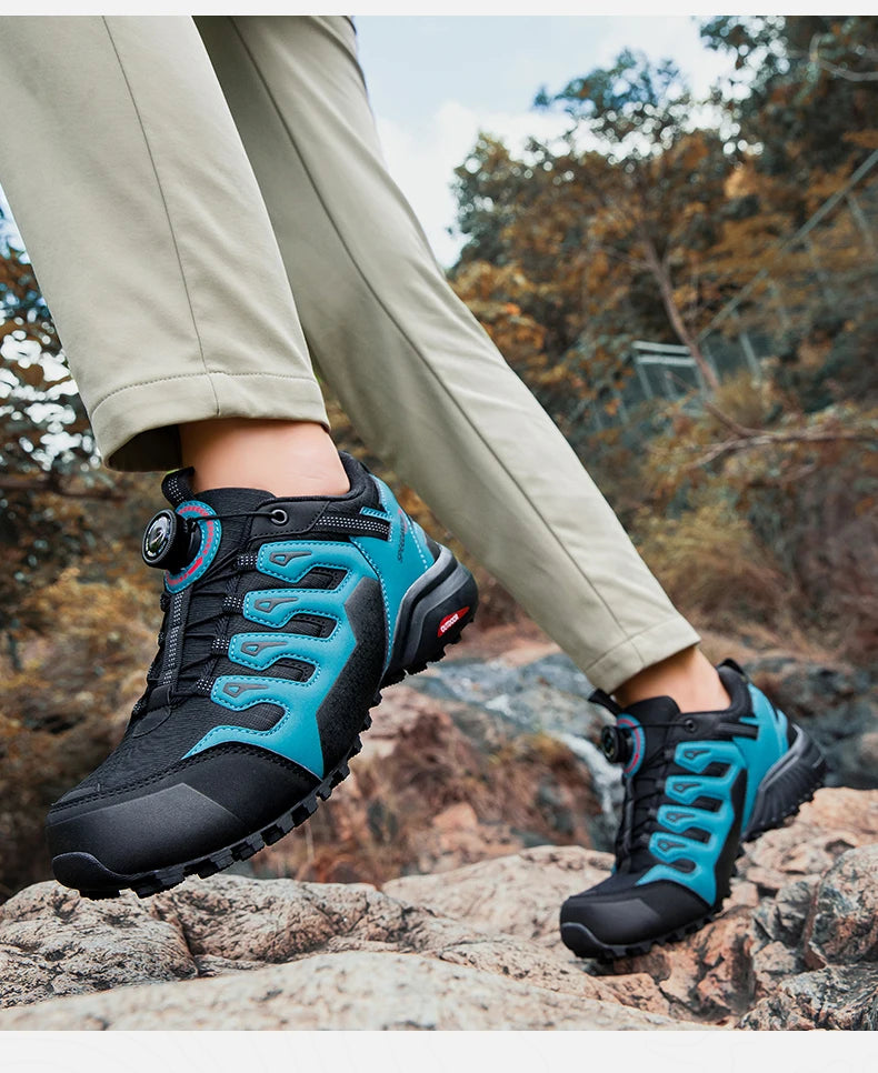 Men's Hiking Shoes Suede Leather Outdoor Shoes Wear-resistant Men Trekking Walking Hunting Tactical Sneakers