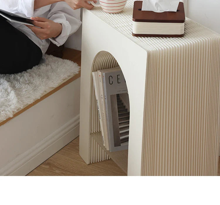 Folding paper sofa side cabinet small coffee table light luxury home creative mini side table bedside shelf small table 거실테이블
