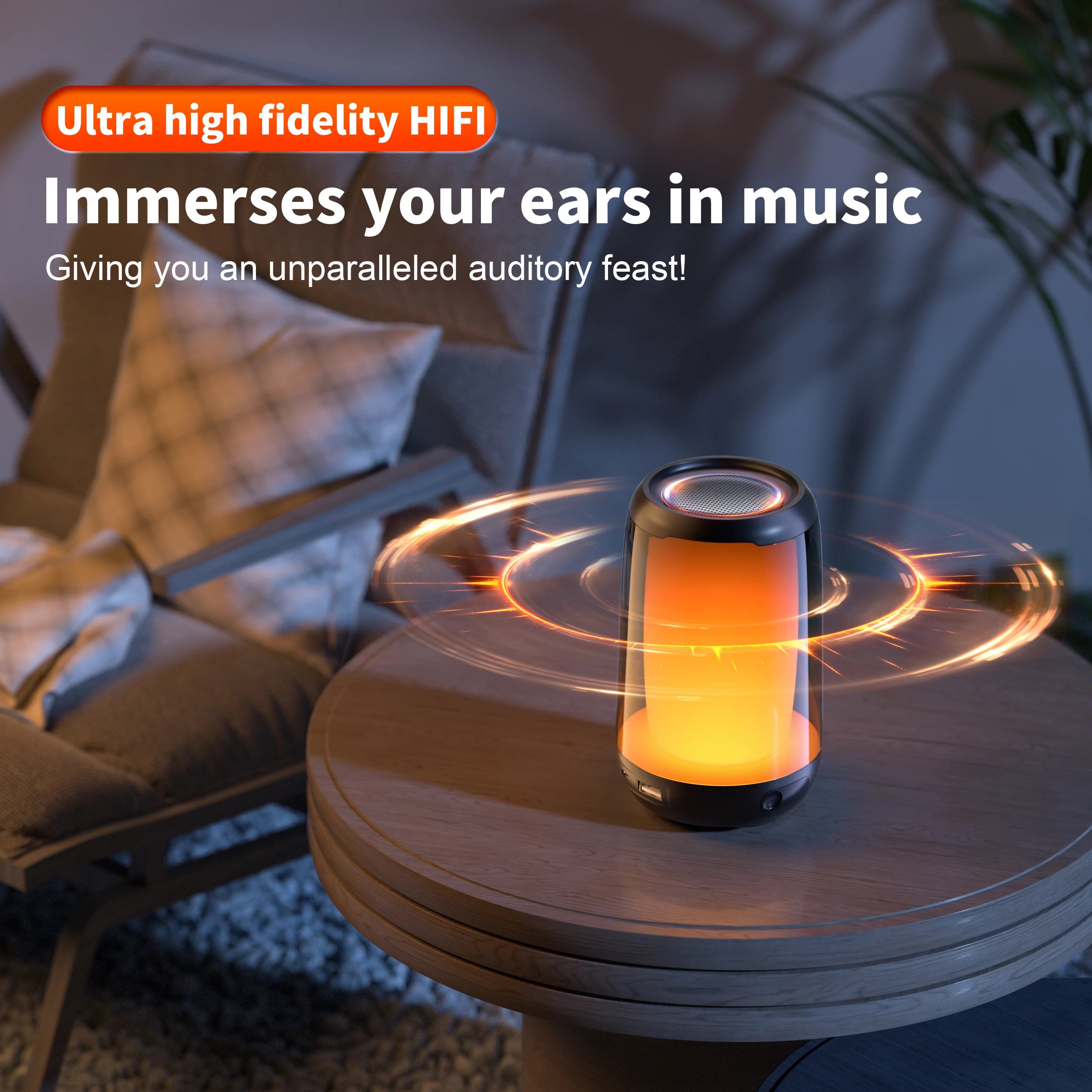 Bluetooth Speaker with Hi-Res 5W Audio Wireless HiFi Portable Speaker IPX5 Waterproof Outdoor Multiple Connection Modes NEW