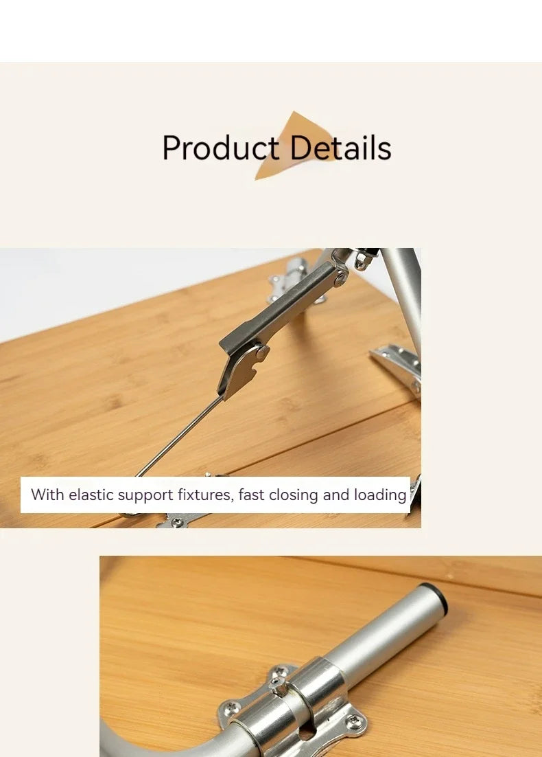 MOUNTAINHIKER Outdoor Camping Bamboo 2/3 Folding Table Portable Fast Storage Folding Desk Outdoor Dining Table Picnic BBQ Table