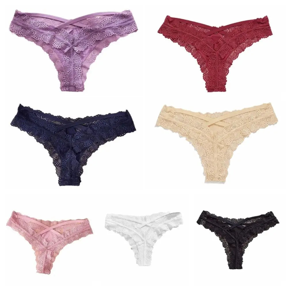 Lingerie Hollow Underwear Women Low Waist Breathable Lady Panties Seamless Briefs Lace Thong Girl Lady