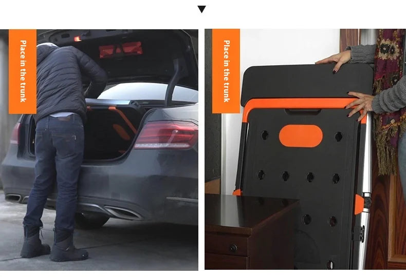 Multifunctional Folding Work Table Portable Trolley Folding Cart With Wheels Workshop Tool Outing Handcart Multifunctional Fold