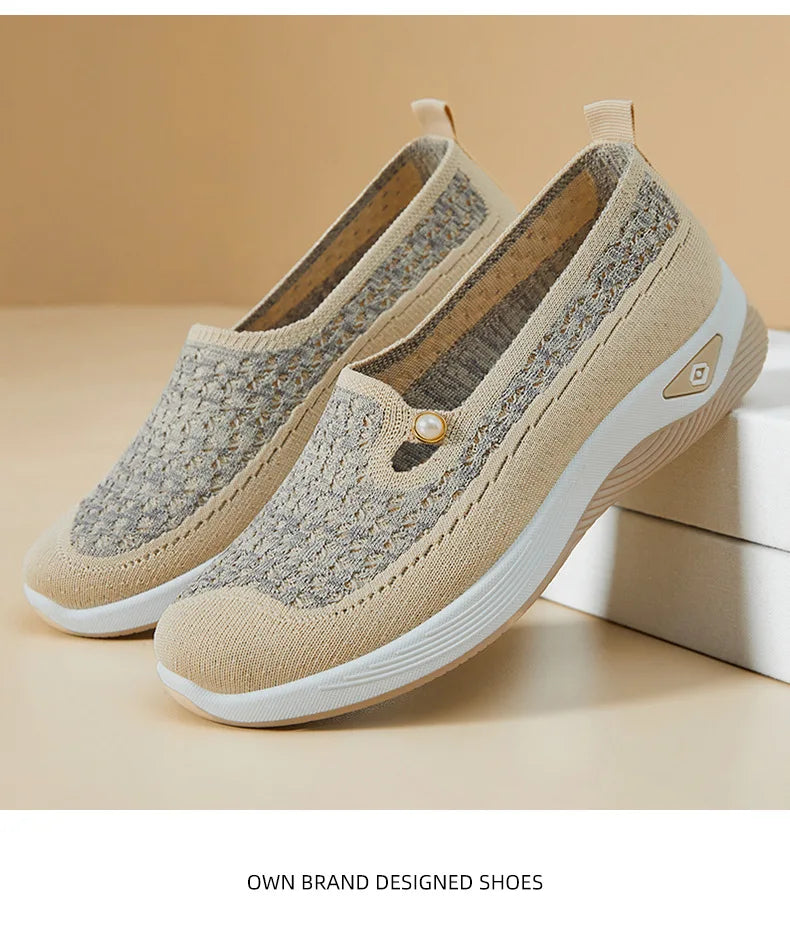 Shoes for women 2026 Spring Autumn hot casual shoes with soft soles lightweight single shoe for women breathable mother shoes