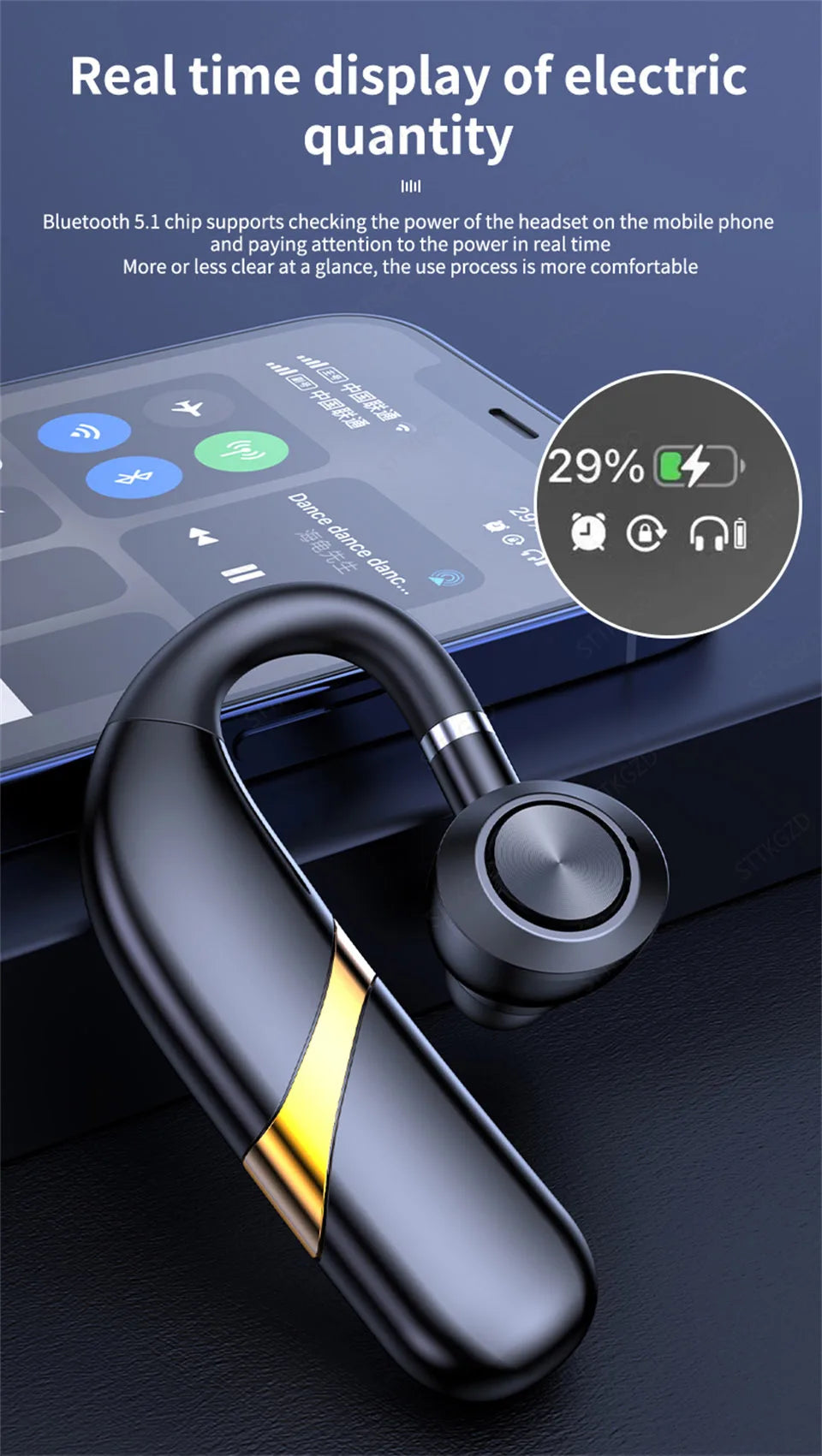 Bluetooth Earphones Wireless Headphones With Microphon Busines Headset Fone De Ouvido For Driving Audifonos Talking Auriculares