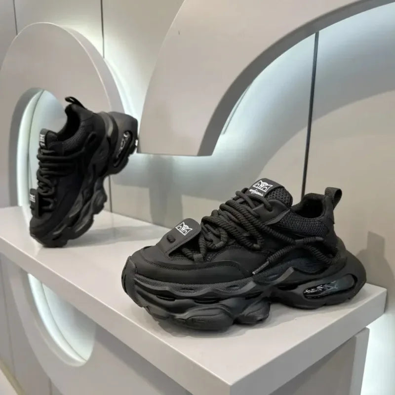 New Trendy Men's Shoes Thick Soled Tall Fashion Casual Shoes Comfortable Soft Soled Mountaineering Sports Shoes Sneakers Men