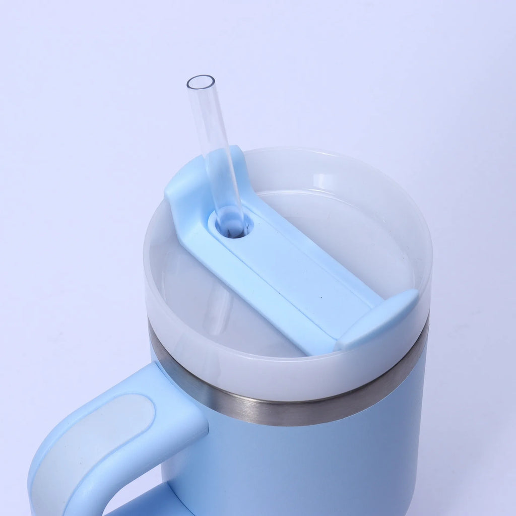 14oz New Double-layer Vacuum Car Cup Large Capacity 304 Stainless Steel Thermal Insulation Cup with Portable Handle Water Cup