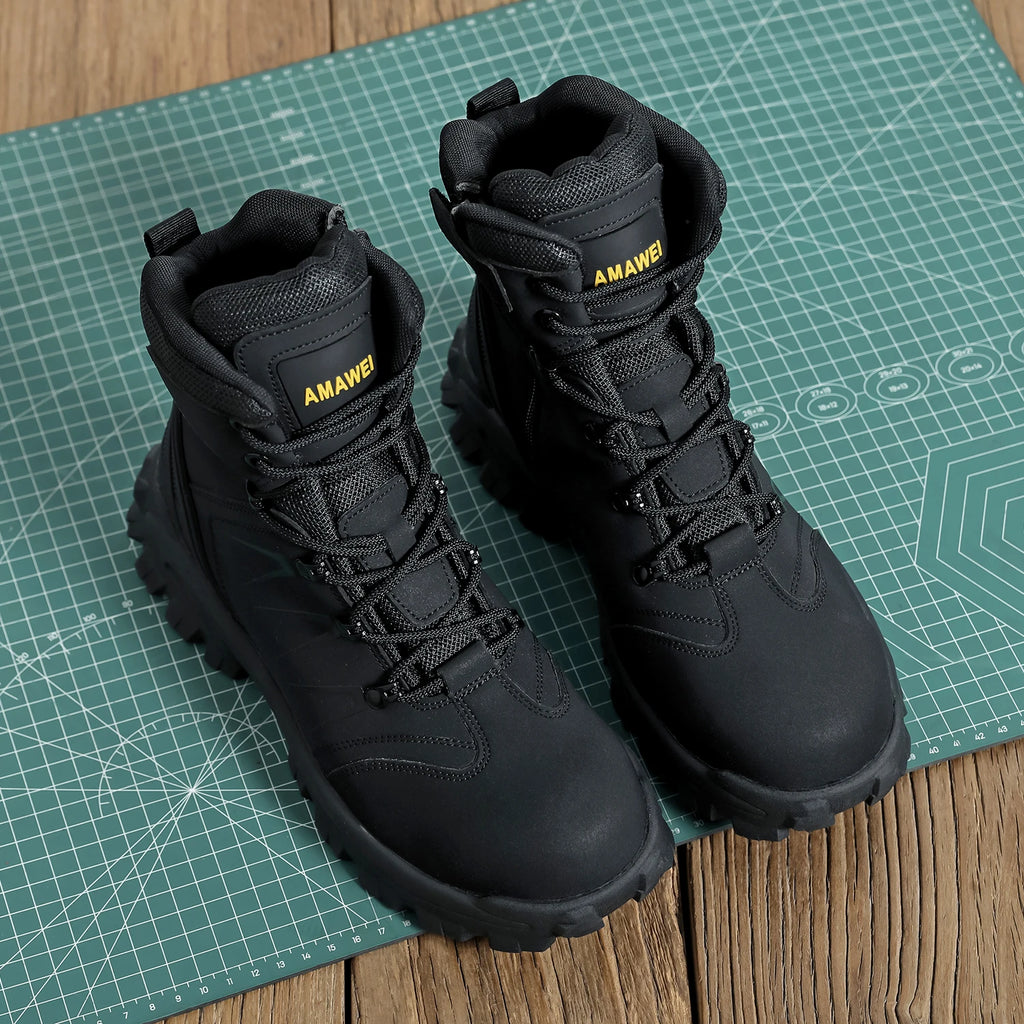 Steel Toe Safety Shoes Men's High Quality Industrial Work Boots Man Work Protection for the Feet Work Wear Free Shipping