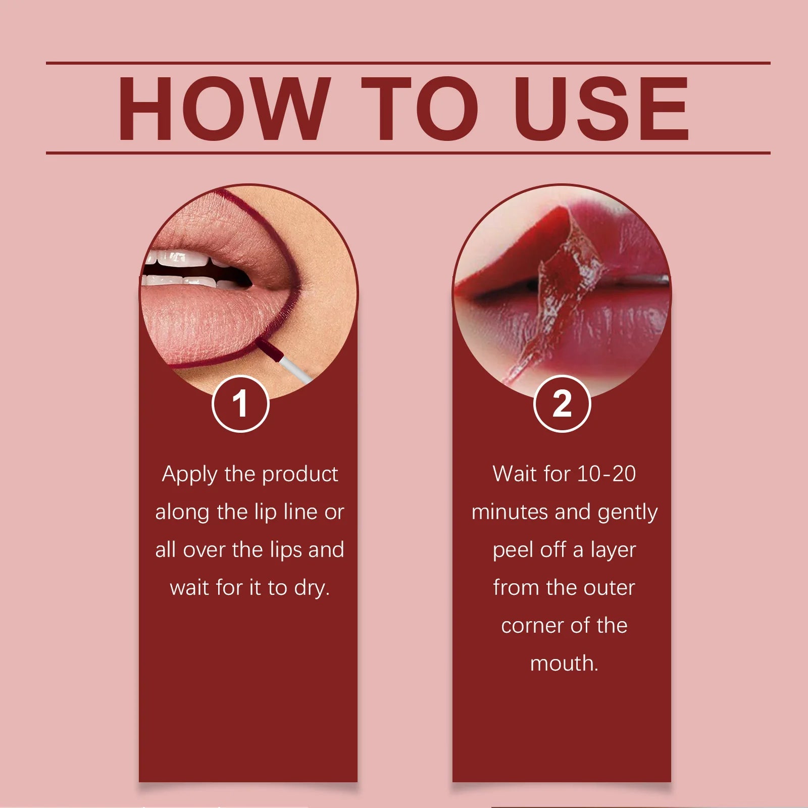EELHOE Peel off Lip Liner Tattoo 3 Colors Matte Waterproof Non-stick Tear-Off Lip Stain Long Lasting Lip Liner Make up Cosmetics