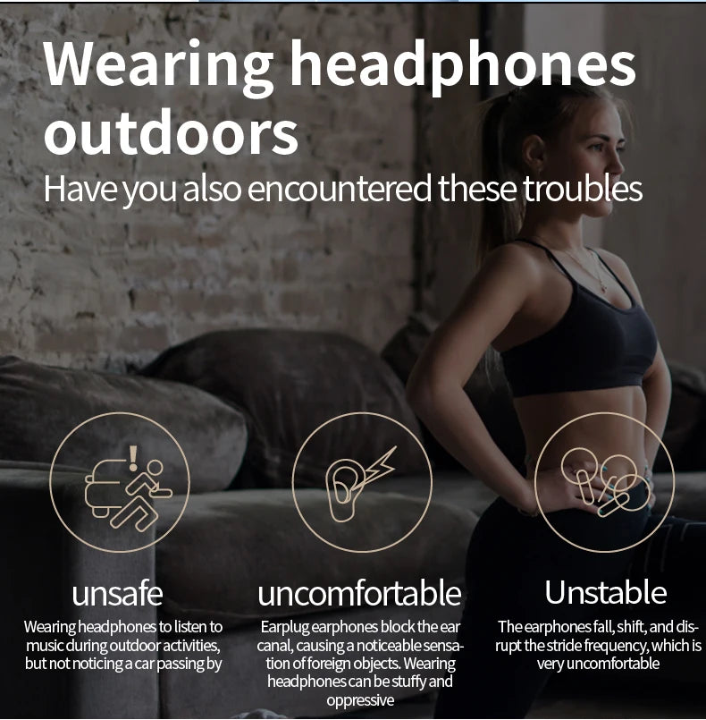 Bluetooth earphones, single ear clip on design, comfortable to wear, small and convenient in terms of bone conduction