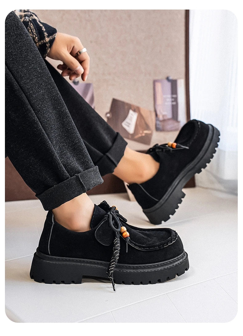 Men's Wide Toe Barefoot Shoes Classic Retro Casual Shoes Lightweight Outdoor Sports Walking Shoes Brown Thick Soled Work Shoes